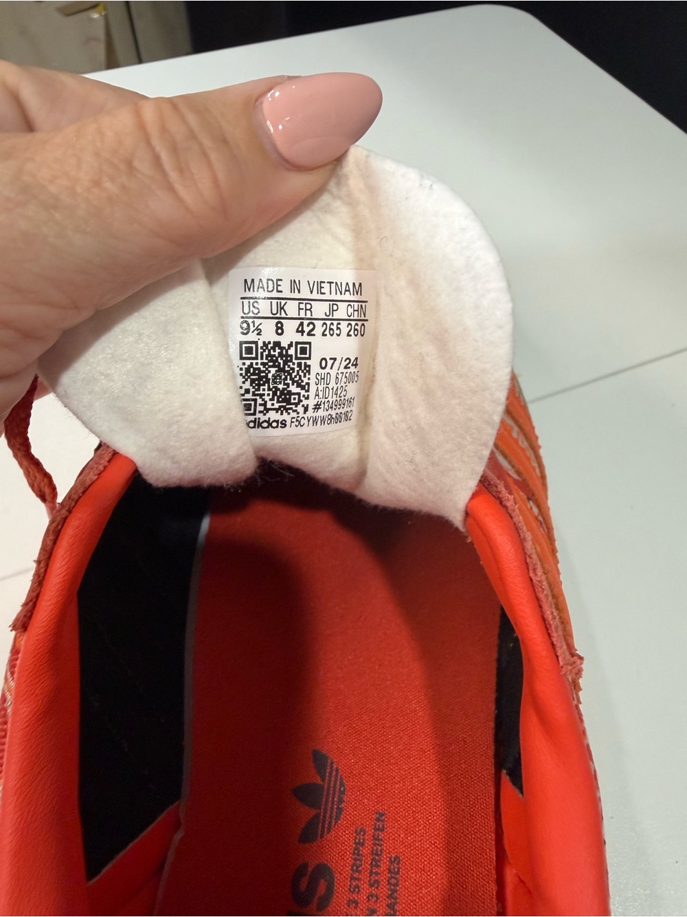 adidas Orange Paisley Low-Top Platform Sneakers - Picture 5 of 5
